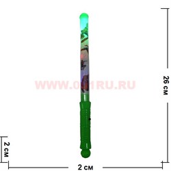 Палочка светящаяся 26 см рисунки в ассортименте - фото 79754