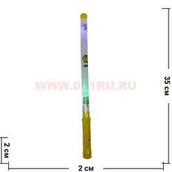 Палочка светящаяся 35 см, рисунки в ассортименте (600 шт/кор) - фото 79756