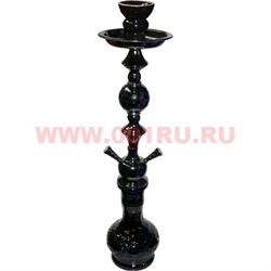 Кальян на 2 трубки (232) средний цвета миксом 56 см (металл и стекло) - фото 80194