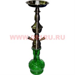 Кальян на 2 трубки (234) металлический 56 см цвета миксом - фото 80291