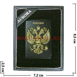 Зажигалка газовая Aurora "Двуглавый орел России" - фото 80419