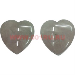 Сердце из розового кварца 4 см, цена за 2 штуки - фото 80684