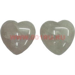 Сердце из розового кварца 4,5 см, цена за 2 штуки - фото 80692