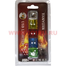 Зажигалка USB спиральная «кубики» в блистере - фото 80900