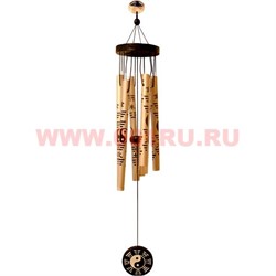 Музыка ветра 6 трубок (112102-2) Инь Ян цвет серебро - фото 81336