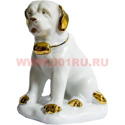 Белый фарфор Собака Сербернар 12 см (60 шт/кор) символ 2018 года - фото 81710