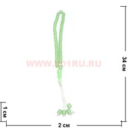 Чётки пластиковые флуоресцентные 10 мм 12 шт/упаковка - фото 81866
