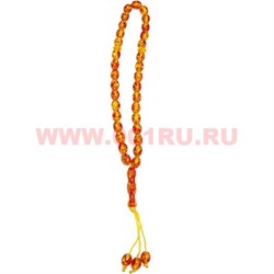 Чётки янтарь оранжевые (KY-2291) пластмассовые 12 шт/упаковка - фото 81896