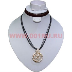 Подвеска на шнурке (F-62) Цветок цена за упаковку из 12шт - фото 82118