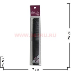 Расческа "Royal Rose" узкая цвет черный - фото 82287