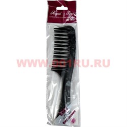 Расческа "Royal Rose" с двойными зубчиками цвет черный - фото 82316