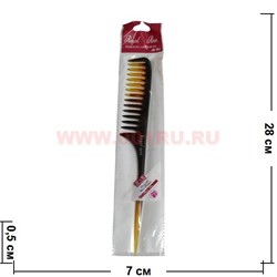 Расческа "Royal Rose" узкая с широкими зубчиками цвет коричневый - фото 82332