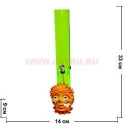 Бонг акриловый с фигуркой 33 см цвета и формы в ассортименте - фото 82872