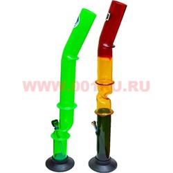 Бонг акриловый 58 см, цвета и формы в ассортименте - фото 82892