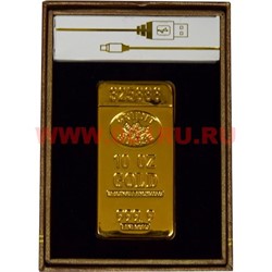 Зажигалка USB разрядная «слиток золота» - фото 83046