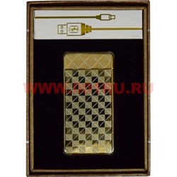 Зажигалка USB разрядная «узоры, клетка» - фото 83101