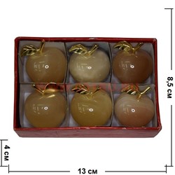 Яблоко из медового оникса 1,5 дюйма 4,5 см (6 шт/уп) - фото 83308