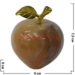 Яблоко из медового оникса 2,5 дюйма 6,25 см - фото 83345