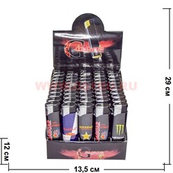 Зажигалки газовые Crusaz с надписями с фонариком 50 шт/бл - фото 83693