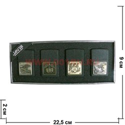 Зажигалка бензиновая Jantai «Военная тематика» цена за 4 шт - фото 84784