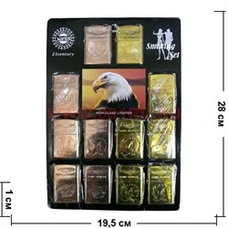 Зажигалка бензиновая Jantai «Орел USA» 12 шт\бл - фото 84790