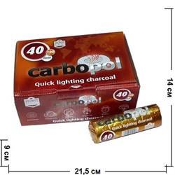 Уголь для кальяна CARBOPOL 40 мм в таблетках 100 штук  - фото 85251