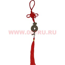 Подвеска Феншуй "Монета Счастья с Драконом" 10 шт/упаковка - фото 85453