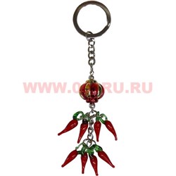 Брелок Феншуй с перцами "красно-золотой" 10 шт/связка - фото 85477