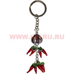 Брелок Феншуй с перцами "бордово-серебряный" цена за 10 шт - фото 85485