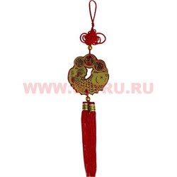 Подвеска Фэншуй "Рыба" деревянная, цена за 10 шт - фото 85527