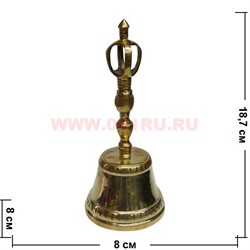 Колокол из латуни 19 см - фото 85611