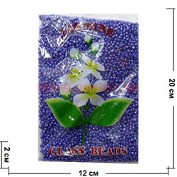 Бисер №12 (1,9 мм) темно-сиреневый №108 перламутровый 450 грамм - фото 85793
