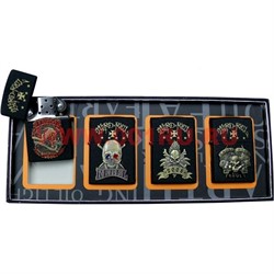 Зажигалка бензиновая оптом "Черепа" 4 шт\бл (8641), цена за 4 шт - фото 85997