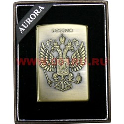 Зажигалка Aurora "Россия Орел" - фото 86447