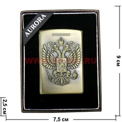 Зажигалка Aurora "Россия Орел" - фото 86448