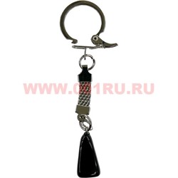 Брелок из черного обсидиана 10 шт/связка - фото 86877