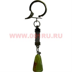 Брелок из зеленого оникса 10 шт/связка - фото 87175