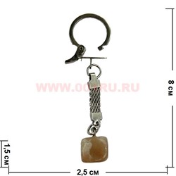 Брелок из сердолика 10 шт/связка - фото 87180