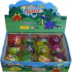 Лизун «шарик» Colored Slime с игрушкой цена за 12 шт - фото 87337