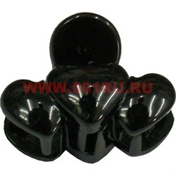 Заколка для волос "краб" из 3 сердец, цена за 100 шт - фото 88493