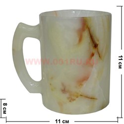 Кружка из оникса 11 см (4х5) в картонной коробочке (из цельного камня) - фото 89386