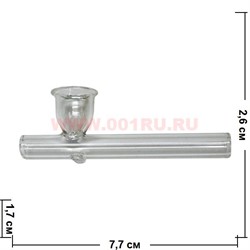 Трубка курительная стеклянная 7,7 см kit pipe (кит пайп) - фото 89412
