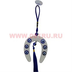 Амулет "Подкова" белая (PV-06) цена за 12 штук (на присоске) - фото 89680