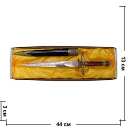 Кинжал сувенирный "Орел" черная рукоять (арт.26) 40 см - фото 90339