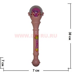 Светящаяся игрушка «волшебная палочка» со звуком крутится 30 см - фото 91347