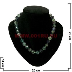 Бусы из граненного флюорита 12 мм - фото 91453
