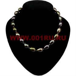 Бусы из жемчуга "майорка" капля цветные большие - фото 91537