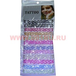 Чокер колье Tatoo цветные 120 шт/упаковка - фото 91914
