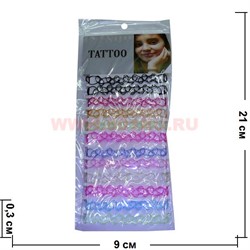 Чокер колье Tatoo цветные 120 шт/упаковка - фото 91916