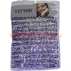Чокер колье Tatoo с белой бусиной цвет черный 12 шт/упаковка - фото 91963